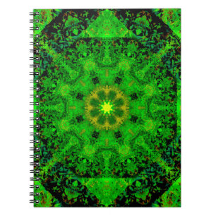 Virisierendes grünes Kaleidoskop, Notizblock