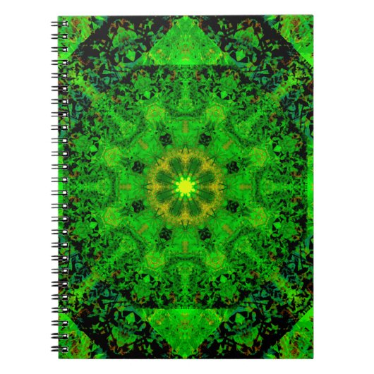 Virisierendes grünes Kaleidoskop, Notizblock (Vorderseite)