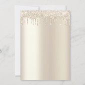 Virtual 70. Geburtstagsparty Gold Glitzer Einladung (Rückseite)