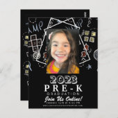 Virtual Abschluss Chalk Board vor dem K Kindergart Postkarte (Vorne/Hinten)