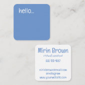 Virtual Assistant Blau und weiß Telefonnummerkarte (Vorne/Hinten)