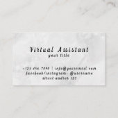 Virtual Assistant Business Card Visitenkarte (Rückseite)
