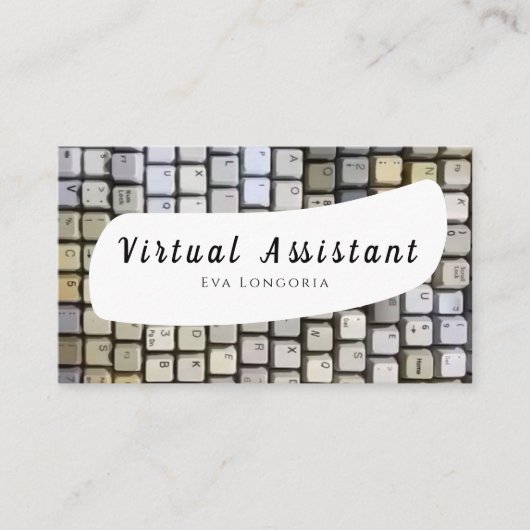Virtual Assistant Business Card Visitenkarte (Vorderseite)