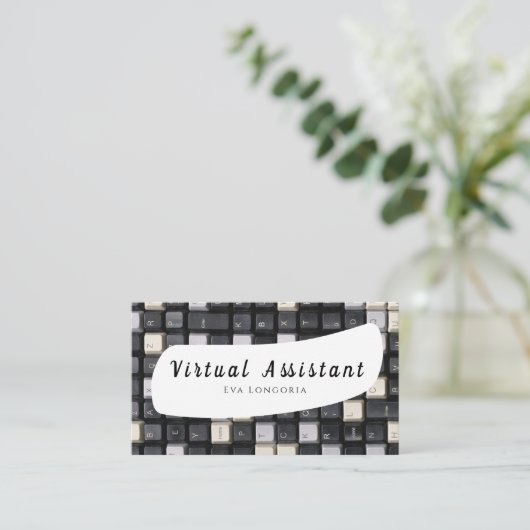 Virtual Assistant Business Card Visitenkarte (Stehend Vorderseite)
