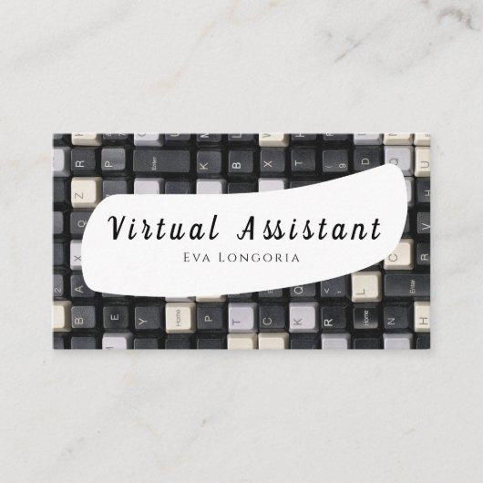 Virtual Assistant Business Card Visitenkarte (Vorderseite)