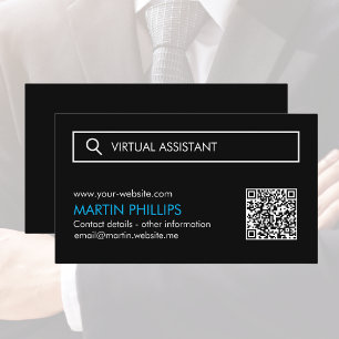 Virtual Assistant Business Cards mit QR-Code Visitenkarte