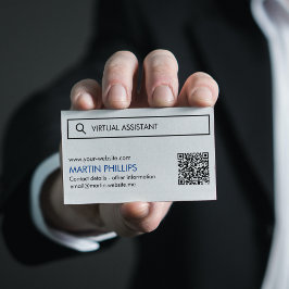 Virtual Assistant Business Cards mit QR-Code Visitenkarte