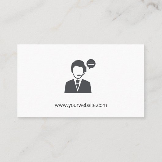 Virtual Assistant des Kundendienstes Terminkarte (Rückseite)