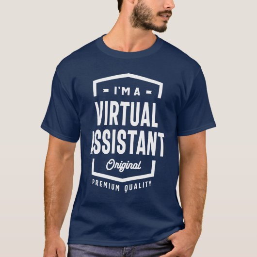 Virtual Assistant Gift Funny Job Title Profession T-Shirt (Vorderseite)