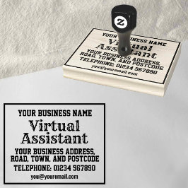 Virtual Assistant mit Name, Adresse usw. Gummistempel