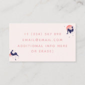 Virtual Assistant Remote Worker Hübsch Calligraphy Visitenkarte (Rückseite)