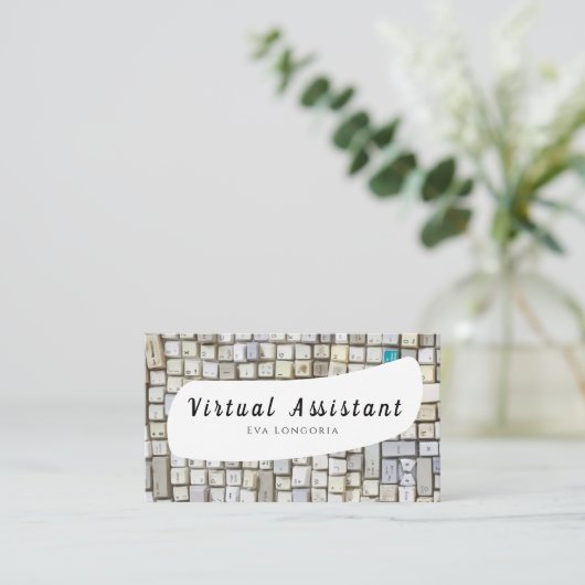 Virtual Assistant Visitenkarte (Stehend Vorderseite)