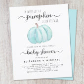 Virtual Baby Boy Shower Blue Pumpkin Einladung