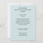 Virtual Baby-Duschbär für Jungen oder Mädchen Save The Date (Rückseite)