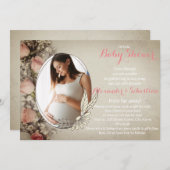 Virtual Baby Dusche bearbeitbares Foto Einladung (Vorne/Hinten)