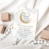 Virtual Baby Dusche Blue Twinkle Star und Mond Einladung