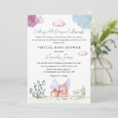 Virtual Baby-Dusche, die Dragon Pastel-Farben hack Einladung (Stehend Vorderseite)