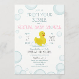 Virtual Baby-Dusche für die soziale Distanzierung Einladung