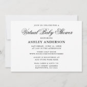 Virtual Baby Dusche Mama zum Foto Einladung (Rückseite)