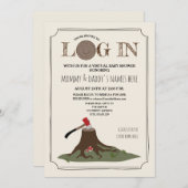 Virtual Baby-Dusche per E-Mail Anmeldung in Baumst Einladung (Vorne/Hinten)