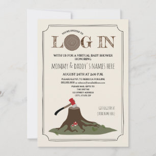 Virtual Baby-Dusche per E-Mail Anmeldung in Baumst Einladung