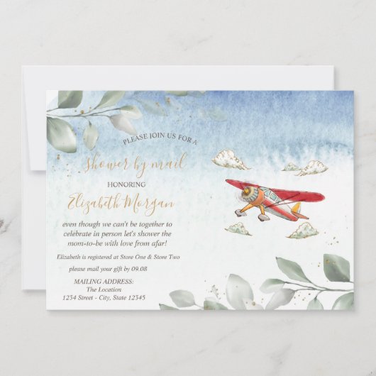 Virtual Baby-Dusche per Mail Einladung (Vorderseite)