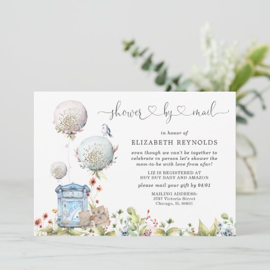 Virtual Baby-Dusche per Mail Einladung (Stehend Vorderseite)