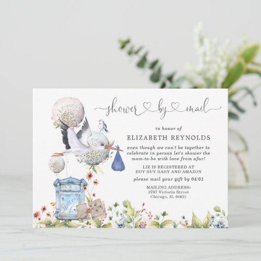 Virtual Baby-Dusche per Mail Einladung (Stehend Vorderseite)