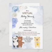 Virtual Baby Dusche Teddy Bears Einladung (Vorne/Hinten)