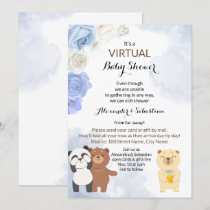 Virtual Baby Dusche Teddy Bears Einladung
