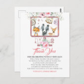 Virtual Baby Dusche Vielen Dank Postkarte (Vorne/Hinten)