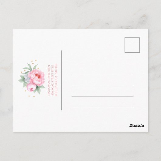 Virtual Baby Dusche Vielen Dank Postkarte (Rückseite)