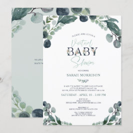 Virtual Baby Duwer Navy Blue Sage Greenerity Einladung