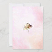 Virtual Baby Mädchentücher Aquarell BabyEinladung Einladung (Rückseite)