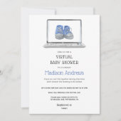 Virtual Baby Shower Boy Einladung (Vorderseite)