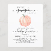 Virtual Baby Shower Orange Pumpkin Einladung (Vorderseite)