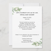 Virtual Baby Shower Watercolor Einladung für Mädch (Rückseite)