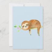 Virtual Baby Shower zum Thema niedliche Wasserfarb Einladung (Rückseite)