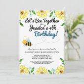 Virtual Bee Birthday Party per Mail Einladung (Stehend Vorderseite)