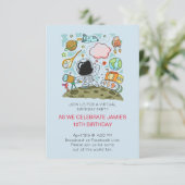 Virtual Birthday Party Thema Einladung (Stehend Vorderseite)