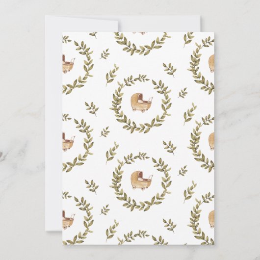 Virtual Boho Baby Shower by Mail Einladung (Rückseite)