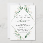 Virtual Brautparty Botanische Vegetation Einladung (Vorderseite)