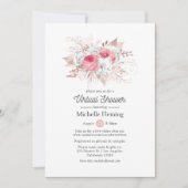 Virtual Brautparty für Floral und Spitzen Einladung (Vorderseite)