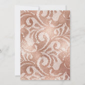 Virtual Brautparty für Floral und Spitzen Einladung (Rückseite)