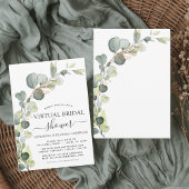 Virtual Brautparty Greenery Eucalyptus Einladung