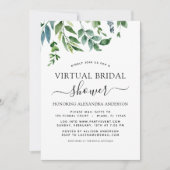 Virtual Brautparty Grüne Einladung (Vorderseite)