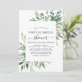 Virtual Brautparty Grüne Einladung (Stehend Vorderseite)