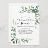 Virtual Brautparty Grüne Einladung (Vorne/Hinten)
