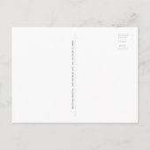 Virtual Brautparty Mailbox Blue per Mail Einladungspostkarte (Rückseite)