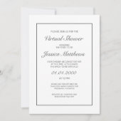 Virtual Brautparty Modernes Minimalistisches Party Einladung (Vorderseite)